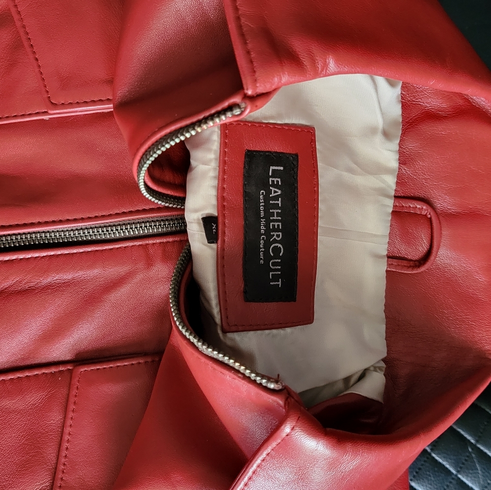 Red Bomber Jacket - Picture 4 of 5